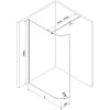 Mexen Kioto lekerekített zuhanyfal 100 x 200 cm, Átlátszó 8 mm, arany - 800-100-101-50-06
