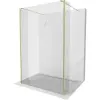 Mexen Kioto szabadon álló zuhanyfal 105 x 30 x 30 cm, átlátszó, arany - 800-105-030-222-50-00-030