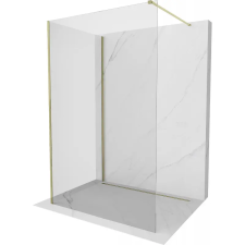 Mexen Kioto Walk-in zuhanyfal 100 x 95 cm, áttetsző, arany fürdőkellék
