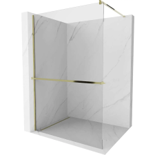 Mexen Kioto+ Walk-In Zuhanyfal - 100x200 cm, 8 mm Üveg, Arany kád, zuhanykabin