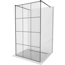 Mexen Kioto Walk-In Zuhanyfal - 110x200 cm - Fekete kád, zuhanykabin
