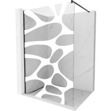 Mexen Kioto Walk-in Zuhanyfal - 110x200 cm - Fekete Profil kád, zuhanykabin