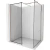 Mexen Kioto Walk-in zuhanyfal 120 x 120 cm, fekete minta, csiszolt réz - 800-120-202-65-70-120
