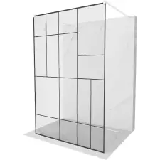 Mexen Kiotó Walk-In Zuhanyfal - 120x200 cm - Fekete Keret kád, zuhanykabin