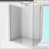 Mexen Kioto Walk-in zuhanyfal 130 x 70 cm, átlátszó, csiszolt réz - 800-130-202-65-00-070