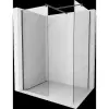 Mexen Kioto Walk-in zuhanyfal 145 x 110 cm, átlátszó, fekete - 800-145-202-70-00-110