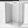 Mexen Kioto Walk-in zuhanyfal 160 x 75 cm, átlátszó, gun metal - 800-160-202-95-00-075