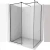 Mexen Kioto Walk-in zuhanyfal 80 x 80 cm, fekete minta, fekete - 800-080-202-70-70-080