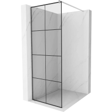 Mexen Kioto Walk-in Zuhanyfal - 80x200 cm - Fekete kád, zuhanykabin