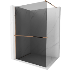 Mexen Kioto+ Walk-in Zuhanyfal - 90x200 cm, 8 mm, Rózsaszín Arany kád, zuhanykabin