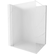 Mexen Kioto Walk-In Zuhanyfal - 90x200 cm, 8 mm Szatén Fehér kád, zuhanykabin