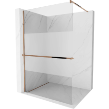 Mexen Kioto+ Walk-in Zuhanyfal - 90x200 cm - 8 mm Üveg - Rózsaszín Arany kád, zuhanykabin