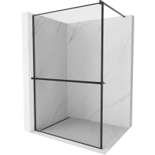 Mexen Kioto+ Walk-in Zuhanyfal - 90x200 cm - Fekete kád, zuhanykabin