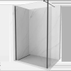 Mexen Kioto Walk-in zuhanyfal 95 x 40 cm, átlátszó, fekete - 800-095-212-70-00-040