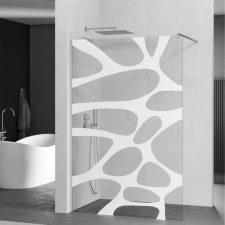 Mexen Kioto walk-in zuhanyfal - átlátszó - dekorbetéttel üveg / króm profil - 100 cm (800-100-101-01-97) kád, zuhanykabin