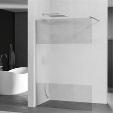 Mexen Kioto walk-in zuhanyfal - átlátszó/tej üveg / króm profil - 100 cm (800-100-101-01-35) kád, zuhanykabin