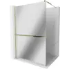 Mexen Kioto+ Walk-In Zuhanyfal    törölközö  tartóval  70 x 200 cm,  tükör üveg   8 mm,  arany  - 800-070-121-50-5 Walk-In Zuhanyfal
