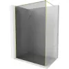 Mexen Kioto-XF walk-in zuhanyfal kerettel 140 x 202 cm, grafit 10 mm, arany kefélt - 800-140-104-55-40-X