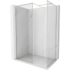 Mexen Kioto-XF Walk-in Zuhanyfal kerettel 140x100 cm, átlátszó 10 mm, szálcsiszolt nikkel - 800-140-202-04-97-100-XF
