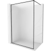 Mexen Kioto-XF Walk-in Zuhanyfal kerettel 90 x 202 cm, fagyott 10 mm, fekete - 800-090-104-70-30-X