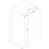 Mexen Kioto zuhanyfal 110 x 200 cm, Átlátszó/Fekete minta 8 mm, Arany - 800-110-101-50-78
