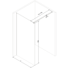 Mexen Kioto zuhanyfal 120 x 200 cm, bordázott 8 mm, Króm - 800-120-101-01-09