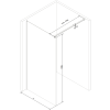 Mexen Kioto zuhanyfal 130 x 200 cm, Átlátszó 8 mm, Fehér - 800-130-101-20-00