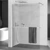 Mexen Kioto+ zuhanyfal polccal és korláttal 130 x 200 cm, Átlátszó 8 mm, Króm - 800-130-121-01-00