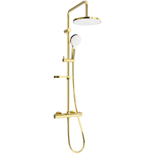 Mexen KX05 Termosztátos Zuhanygarnitúra - Arany/Fehér fürdőkellék