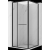 Mexen Linea 95 x 95 cm-es tolóajtós zuhanykabin, átlátszó, fekete - 8E1-095-095-70-70