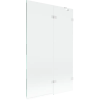 Mexen Lunar 2-szárnyú jobb kádparaván 110 x 150 cm, átlátszó, fehér - 897-110-100-20-00-P