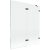 Mexen Lunar 2-szárnyú jobboldali fürdőkádparaván 140 x 150 cm, átlátszó, gun metal - 897-140-100-95-00-P