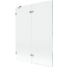 Mexen Lunar kádparaván, 2 szárnyú, balos, 130 x 150 cm, átlátszó, króm - 897-130-100-01-00-L