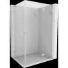 Mexen Lunar L Duo zuhanykabin jobbos nyíló ajtókkal 105 x 80 cm, átlátszó, kefélt nikkel - 834L-105P-080L-97-00