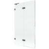 Mexen Lunar L kádparaván 2-részes bal 100 x 150 cm, átlátszó, gun metal - 897L-100-100-95-00-L