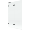 Mexen Lunar L kádparaván 2-szárnyú bal 110 x 150 cm, átlátszó, gun metal - 897L-110-100-95-00-L
