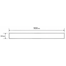 Mexen M12 lefolyófedő zuhanyfolyókához 90 cm, Króm - 1021090 fürdőkellék