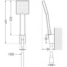 Mexen Mino R45 kád készlet, Fekete - 72403R45-70 fürdőkellék