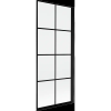 Mexen Mist 1-szárnyú jobb oldali fürdőkád paraván 80 x 150 cm, fekete rács, fekete - 8A9-080-001-70-77-P