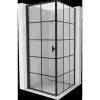 Mexen Mist-B sarokkabin balra nyíló 90 x 90 cm, fekete rácsos, fekete - 8A2T-090-090-70-77-L