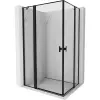 Mexen Mist Duo nyíló zuhanykabin 115 x 90 cm, fekete keret, fekete - 8A4-115L-090P-70-70