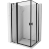 Mexen Mist Duo zuhanykabin nyílóajtóval 115 x 70 cm, fekete keret, fekete - 8A4-115L-070P-70-70
