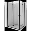 Mexen Mist-F Duo összecsukható zuhanykabin bal 80 x 75 cm, fekete keret, fekete - 8A6-080L-075P-70-70
