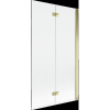 Mexen Mist kétrészes jobbos zuhanyfal 100 x 150 cm, átlátszó, arany - 8A9-100-002-50-00-P