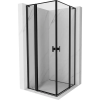 Mexen Mist L Duo nyíló zuhanykabin 95 x 95 cm, fekete keret, fekete - 8A4L-095L-095P-70-70