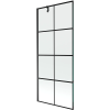 Mexen Next 1-szárnyú kádparaván, 80 x 150 cm, fekete rács, fekete - 895-080-000-00-77-70