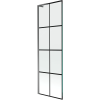 Mexen Next L egyajtós kádparaván 60 x 150 cm, fekete rács, gun metal - 895-060-000-03-77-95