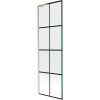 Mexen Next L fürdőkádparaván, 1-szárnyú, 60 x 150 cm, fekete minta, kefélt nikkel - 895-060-000-03-77-97