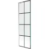 Mexen Next L kádparaván 1-szárnyas 60 x 150 cm, fekete minta, króm - 895-060-000-03-77-01