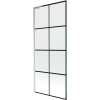 Mexen Next L kádparaván 1-szárnyas 80 x 150 cm, fekete minta, króm - 895-080-000-03-77-01